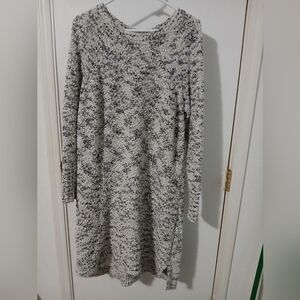 Maurices Textured Gray Long Sleeve Dress